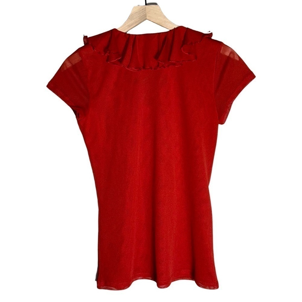 Lauren Ralph Lauren Ruffle Blouse - Size M - Picture 2 of 7